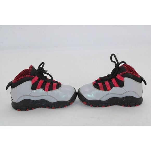 Nike Boys Air Jordan 10 310808-009 Gray Basketball Shoes Sneakers Size 5.5c - Picture 7 of 11